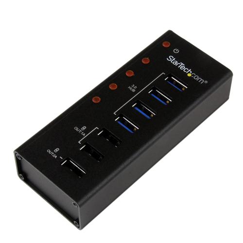 StarTech.com 4 PT USB3 Hub 3 Charging Ports 2x1A 1x2A