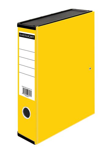 ValueX Box File Paper on Board Foolscap 70mm Capacity 75mm Spine Width Clip Closure Yellow