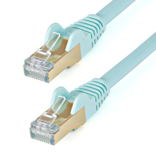 1.5 m CAT6a Aqua RJ45 Ethernet STP Cable