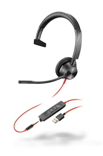 Blackwire 3315 USB A UC Monaural Headset