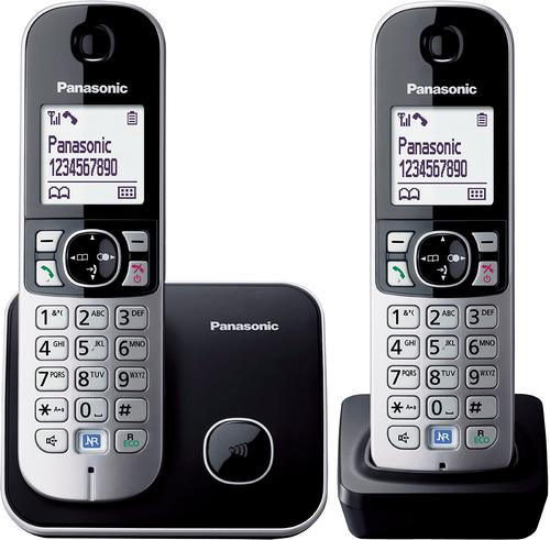 TG6812 DECT Phone Twin Pack Silver Black