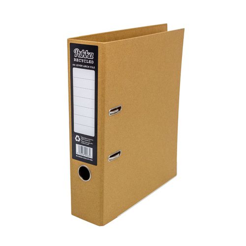 Pukka Recycled Kraft A4 Lever Arch File (Pack 10) RF-9483