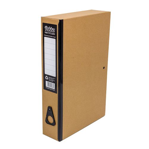 Box Files Pukka Recycled Kraft Foolscap Box File (Pack 8) RF-9487