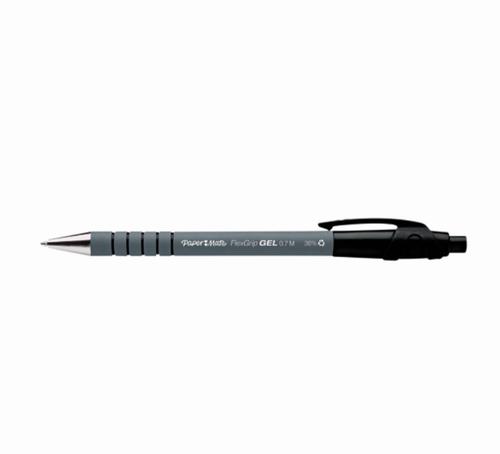 Paper Mate Flexgrip Gel Rollerball Pen 0.7mm Line Black (Pack 12)