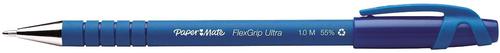 Paper Mate Flexgrip Gel Rollerball Pen 0.7mm Line Blue (Pack 12)