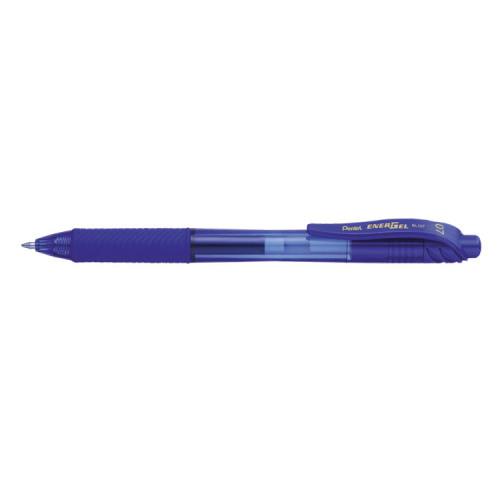 Pentel Energel X Gel Retractable Gel Rollerball Pen 0.7mm Tip 0.35mm Line Blue (Pack 2)