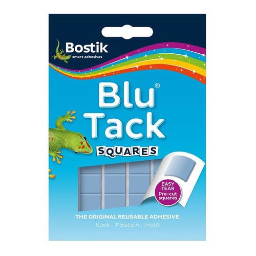 Tack Bostik Blu Tack Squares Blue 38g (Pack 12)