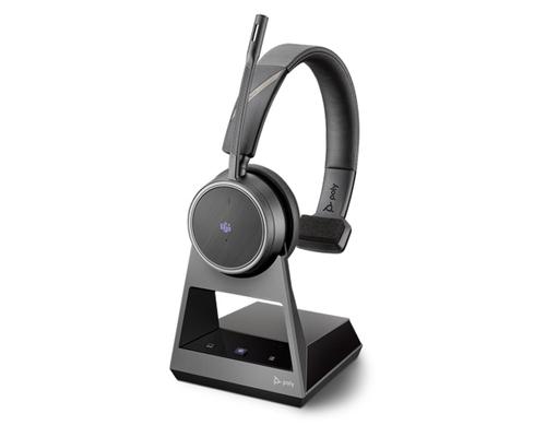 Poly Voyager 4210 Office EMEA Bluetooth Wireless Mono Headset 2 Way Base Microsoft Teams USB A Cable 94 dB Sensitivity 32 Ohm