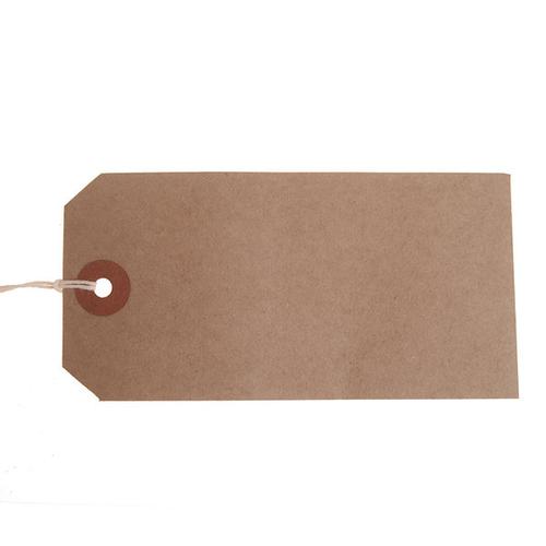 ValueX Reinforced Strung Tag 108x54mm Buff (Pack 1000) T257782
