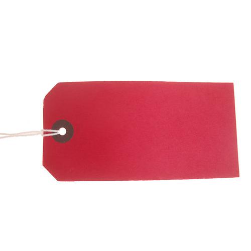 Tags ValueX Reinforced Coloured Strung Tag 120x60mm Red (Pack 1000) T257810