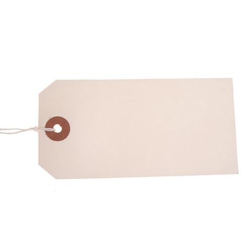 Tags ValueX Reinforced Coloured Strung Tag 120x60mm White (Pack 1000) T257817