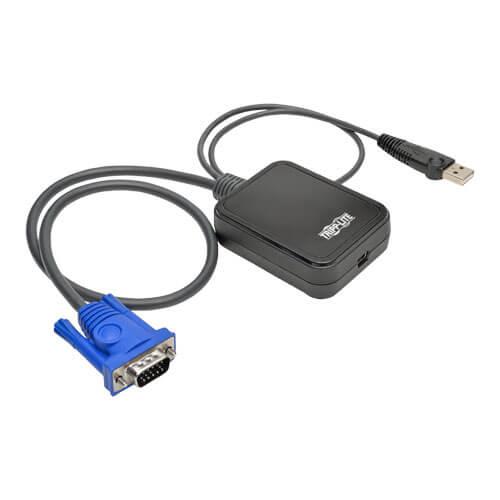 Tripp Lite KVM Console to USB 2.0 Portable Laptop Crash Cart Adapter with File Transfer and Video Capture