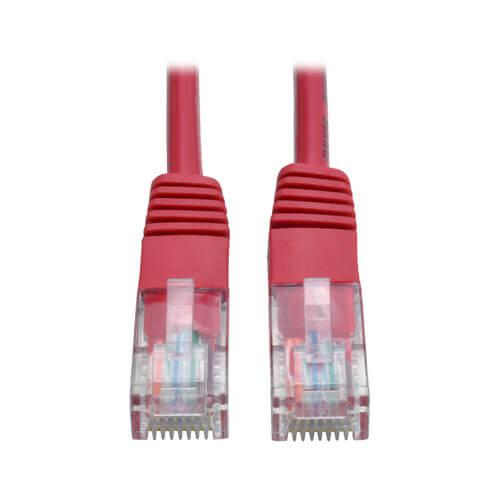 Tripp Lite Cat5e 350 MHz Molded UTP Ethernet Patch Cable RJ45 Red 10ft