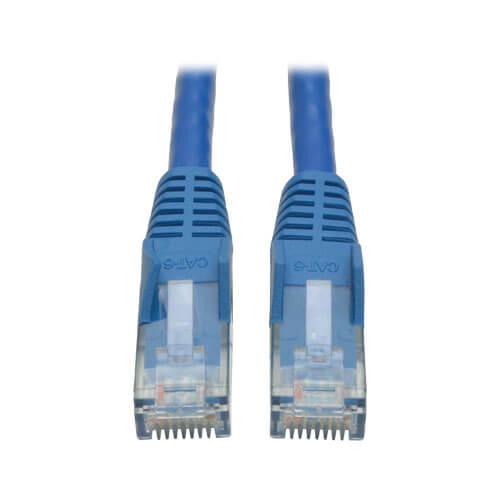 Tripp Lite Cat6 Gigabit Snagless Molded UTP Ethernet Patch Cable RJ45 Blue 14ft