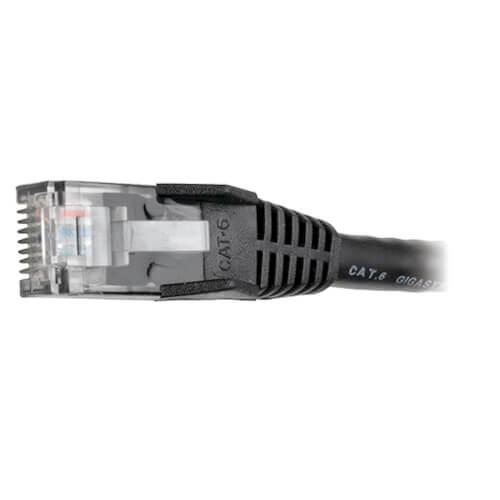 Tripp Lite Cat6 Gigabit Snagless Molded UTP Ethernet Patch Cable RJ45 Black 7ft