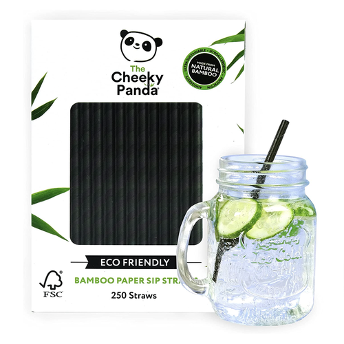 Cheeky Panda Bamboo Paper Straws Black (Pack 250) 0111130