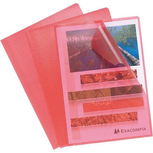 ValueX Cut Flush Folder A4 Grain Polypropylene Red (Pack 10) 56115E