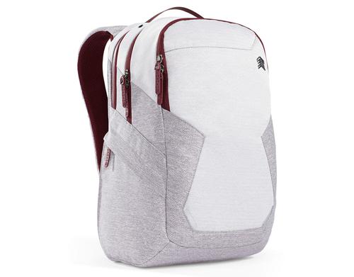 STM Myth 15 Inch Notebook Backpack Case Windsor Wine White Red Slingtech Cable Ready Luggage Pass Through