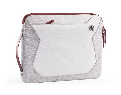 STM Myth 13 Inch Notebook Sleeve Case Windsor Wine White Red Slingtech Cable Ready Water Repellent Removable Shoulder Strap Scratch Resistant