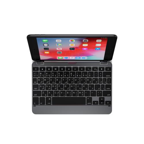 Brydge 7.9 Inch QWERTY Arabic Bluetooth Wireless Keyboard for Apple iPad Mini 4th 5th Gen 3 Level Backlit Keys Strong And Durable Space Grey