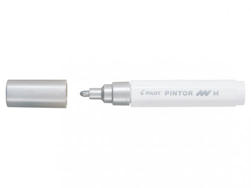 Pilot Pintor Medium Bullet Tip Paint Marker 4.5mm Silver (Single Pen) 4902505542091