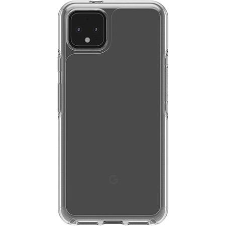 OtterBox Symmetry Series Clear Phone Case for Google Pixel 4 XL Clear Scratch Resistant Drop Proof Slim Design Raised Beveled Edge Screen Bumper
