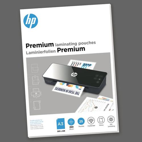 Laminating Film & Pockets HP Premium Laminating Pouches A3 250 micron (Pack 25) 9128