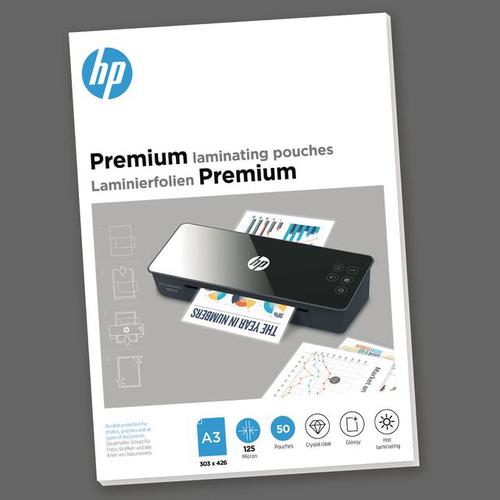 Laminating Film & Pockets HP Premium Laminating Pouches A3 125 micron (Pack 50) 9127