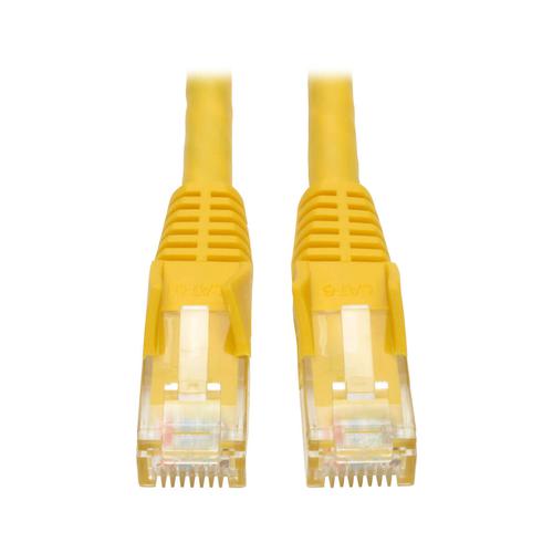 Tripp Lite 3ft Cat6 Gigabit Snagless Molded UTP Ethernet Patch Cable 24 AWG 550 MHz 1 Gbps RJ45 MM Yellow