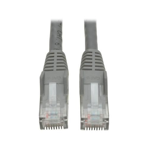 Tripp Lite 6ft Cat6 Gigabit Snagless Molded UTP Ethernet Patch Cable 24 AWG 550 MHz 1 Gbps RJ45 MM Grey