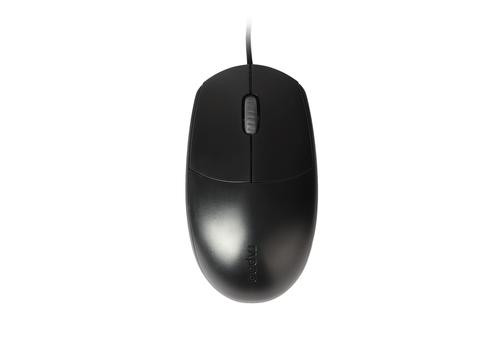 Rapoo N100 Ambidextrous Wired Optical 1600 DPI Mouse 3 Buttons Including 2D Non Slip Scroll Wheel High Resolution Ergonomic Design