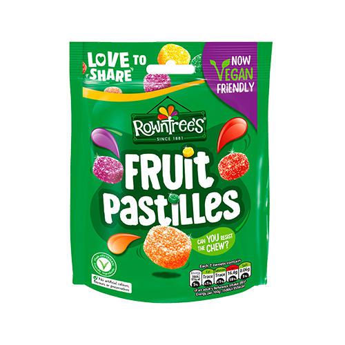 Rowntrees Fruit Pastilles Sweets Sharing Pouch (Pack 143g) 12466090