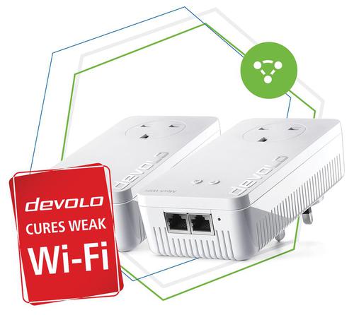 Devolo Mesh WiFi 2 Starter Kit Optimum Mesh Tri Band Additional Gigabit LAN Ports and Power Outlets