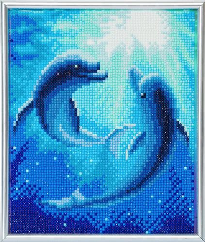 Crystal Art Dolphin Dance 21 x 25cm Picture Frame Kit CAM-12