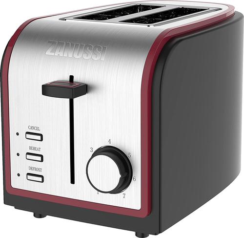 Zanussi ZST6579RD Stainless Steel 2 Slice Toaster 800W Red