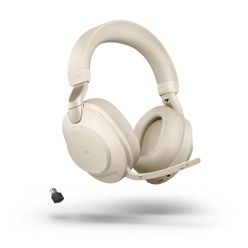 Headsets Jabra Evolve 2 85 Bluetooth 5.0 Stereo Hybrid Active Noise Cancellation Headset DSP Function Microsoft Teams Certified Beige