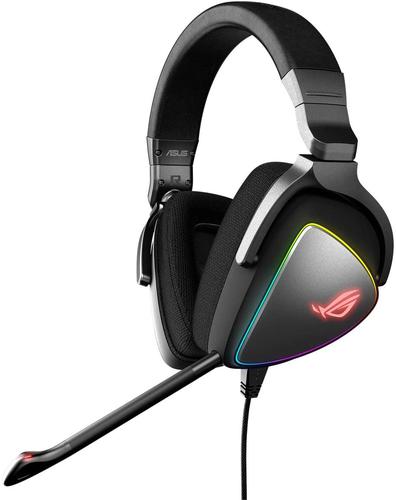 Headsets ASUS ROG Delta 7.1 USB C Gaming Headset with High Res ESS Quad DAC Circular RGB Lighting Effect Aura Sync Technology ROG Armoury Software