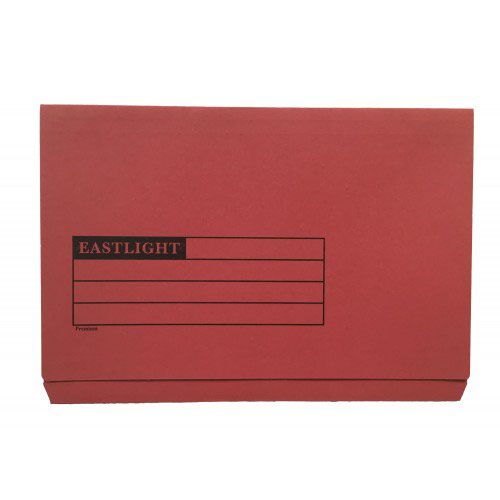 Document Wallets ValueX Document Wallet Full Flap Foolscap 270gsm Red (Pack 50) 45418DENT