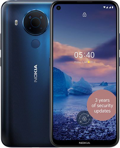 Mobile Phones Nokia 5.4 Android 10.0 6.39 Inch UK SIM Free Smartphone with 4GB RAM and 64GB Storage Dual SIM Blue