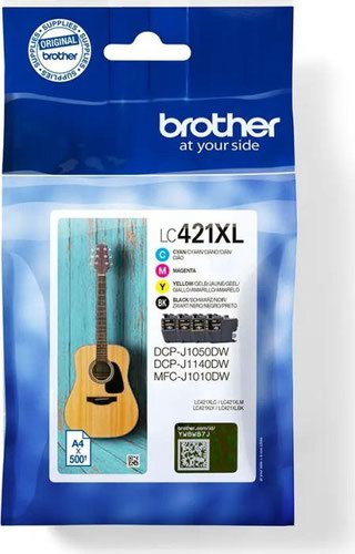 Brother+Black+Cyan+Magenta+Yellow+Standard+Capacity+Ink+Cartridge+Multipack+4+x+500+pages+%28Pack+4%29+-+LC421XLVAL