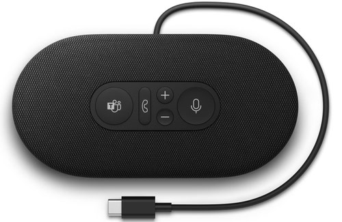 Speakers Microsoft Modern USB C Hands Free Speakerphone for Business Certified for Microsoft Teams Black