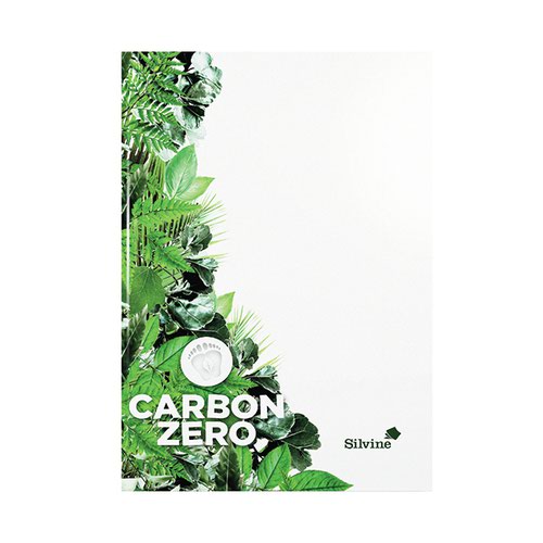 Ruled Silvine Premium Carbon Zero Casebound Notebook A4 120 Pages White R307