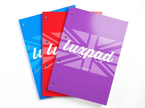 Silvine Luxpad Refill Pad 160 Pages A4 Assorted Blue Red Purple (Pack 3) LUXRP160AC