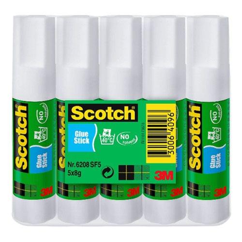 Glue Sticks Scotch Permanent Glue Stick 8g (Pack 5) 7100115364