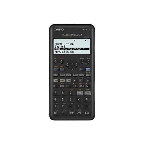 Scientific Calculator Casio FC-100V-2 Financial Calculator Second Edition FC-100V-2-W-ET