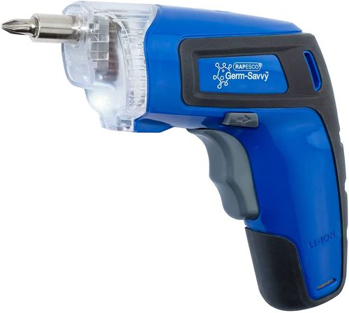Hole Punches Rapesco Germ-Savvy Antibacterial Cordless Screwdriver 3.6V - Blue 1640