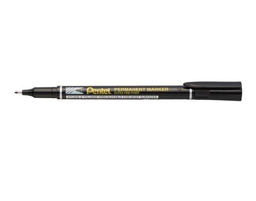 Permanent Markers Pentel NF450 Permanent Marker Bullet Tip 0.8mm Line Black (Pack 12) NF450-A