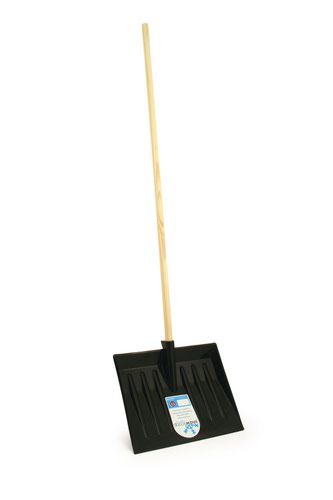 Plastic Snow Shovel With Wood Handle And Black Plastic Shovel 0108057
