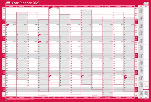 Planners Sasco Year Planner 2023 Mounted 2410190D