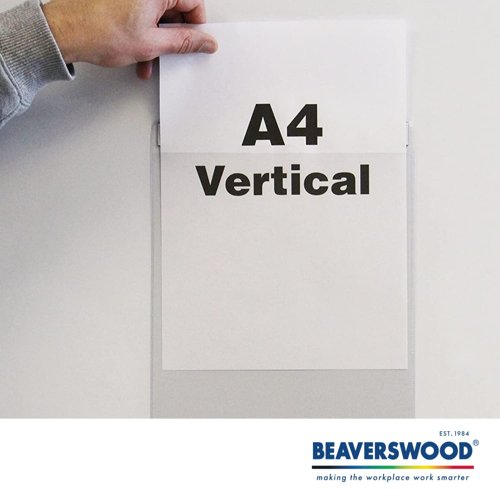 Beaverswood Magnetic Industrial Strength Document Pockets A4 Vertical Clear (Pack 10) - MP4V/10 Beaverswood Magnetic Industrial Strength Document Pockets A4 Vertical Clear (Pack 10) - MP4V/10